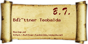 Büttner Teobalda névjegykártya